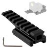 FOCUHUNTER Picatinny Rail Fast Riser with 8 Slots, Offset Picatinny Riser Mount, Optics Riser Mount with Recoil Stop Base, 3.5 inch Red Dot Riser Mount for Sight, Scope, Any Picatinny Accessories view 1