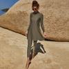 ABEWIP Muslim Swimsuits for Women Burkini Bathing Suits Full Body Modest Swimwear Islamic Swimming Suit Green Style 1 XL view 2