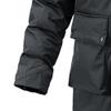 Men's Fleece-Lined Cargo Parka Jacket Multi-Pockets Anorak Winter Coat with Fur Hood Windproof Warm Padded Jacket (Black,X-Large) view 4