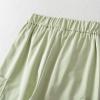 NATHGAM Womens Cargo Pants Baggy High Waist Wide Leg Parachute Pants Drawstring Elastic Sweatpants Solid Joggers with Pockets Green view 3