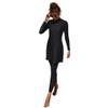 ABEWIP Muslim Swimsuits for Women Burkini Bathing Suits Full Body Modest Swimwear Islamic Swimming Suit Black Style 1 XL view 1