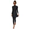 ABEWIP Muslim Swimsuits for Women Burkini Bathing Suits Full Body Modest Swimwear Islamic Swimming Suit Black Style 2 XL view 1