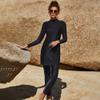 ABEWIP Muslim Swimsuits for Women Burkini Bathing Suits Full Body Modest Swimwear Islamic Swimming Suit Black Style 2 XL view 3