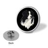 Cute Border Collie Hound Pins Round Badges Brooch Fashion Pin Button Clothing Bag Hat Accessories for Women Men, Circular view 3