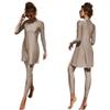 ABEWIP Muslim Swimsuits for Women Burkini Bathing Suits Full Body Modest Swimwear Islamic Swimming Suit Apricot Style 1 L view 1