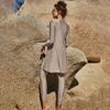 ABEWIP Muslim Swimsuits for Women Burkini Bathing Suits Full Body Modest Swimwear Islamic Swimming Suit Apricot Style 1 L view 2