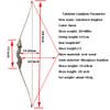 60 Inch Black Hunter Takedown Longbow 20-60lbs Traditional Wood Longbow with Bamboo Core Limbs Right/Left Handed American Hunting Longbow for Outdoor Hunting Shooting (20 Lbs, Green Bow/Left Handed) view 2