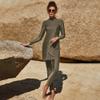 ABEWIP Muslim Swimsuits for Women Burkini Bathing Suits Full Body Modest Swimwear Islamic Swimming Suit Green Style 2 S view 4