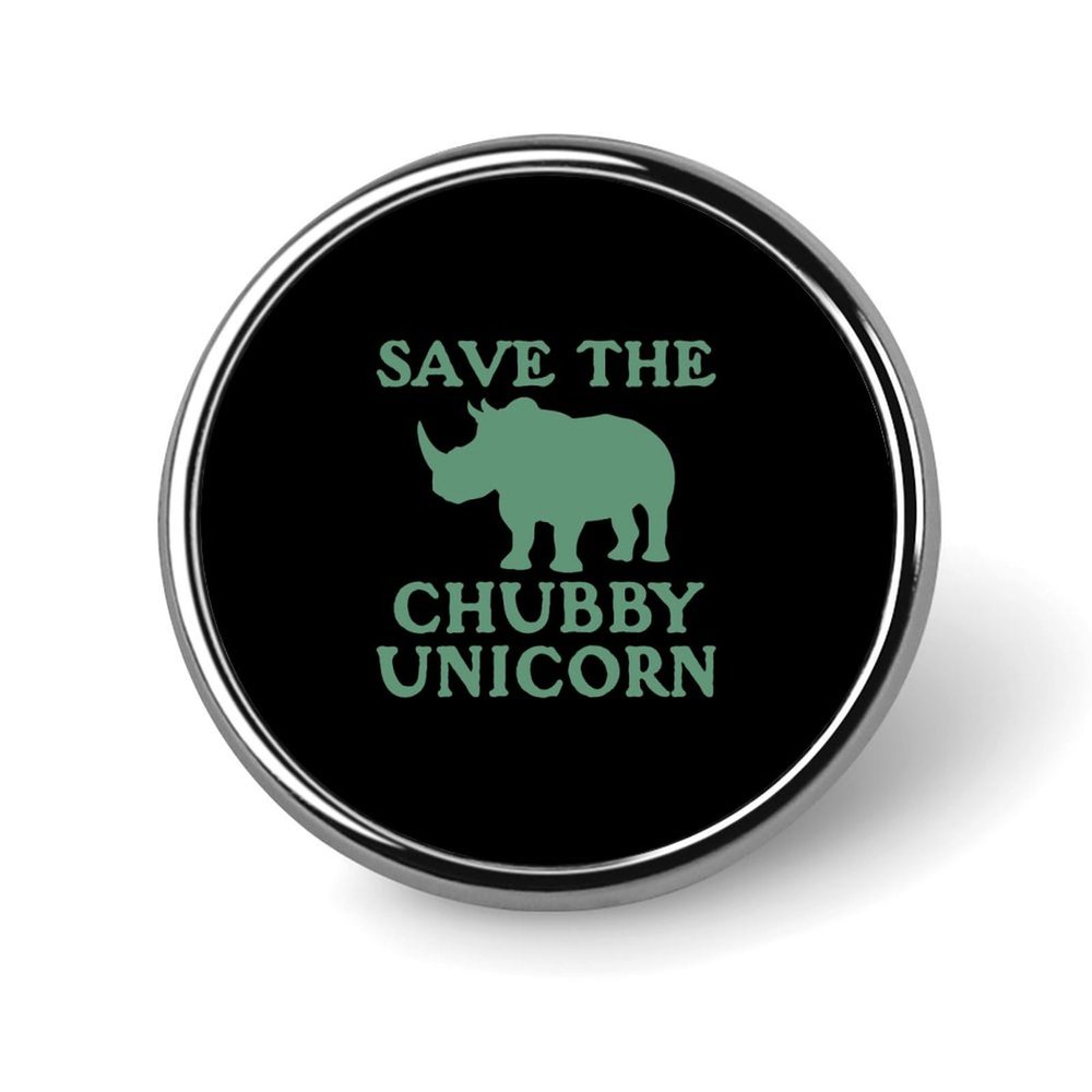 Save The Chubby Unicorn Pins Round Badges Brooch Fashion Pin Button Clothing Bag Hat Accessories for Women Men, Circular