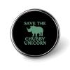 Save The Chubby Unicorn Pins Round Badges Brooch Fashion Pin Button Clothing Bag Hat Accessories for Women Men, Circular view 1