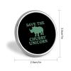 Save The Chubby Unicorn Pins Round Badges Brooch Fashion Pin Button Clothing Bag Hat Accessories for Women Men, Circular view 2