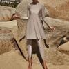 ABEWIP Muslim Swimsuits for Women Burkini Bathing Suits Full Body Modest Swimwear Islamic Swimming Suit Apricot Style 1 M view 3