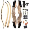 ZSHJGJR 60 Black Hunter Original Recurve Bow for Adults American Hunting Longbow Archery Bow 20-60lbs Right Handed for Archery Hunting Shooting Practice (Wood, 35lbs) view 1