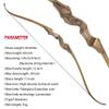 ZSHJGJR 60 Black Hunter Original Recurve Bow for Adults American Hunting Longbow Archery Bow 20-60lbs Right Handed for Archery Hunting Shooting Practice (Wood, 35lbs) view 2