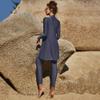 ABEWIP Muslim Swimsuits for Women Burkini Bathing Suits Full Body Modest Swimwear Islamic Swimming Suit Grey Blue Style 1 M view 4