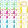 Aoriher 80 Pcs Jump Rope Bulk 7.22 ft Adjustable Stripe Skipping Rope Outdoor Exercise Fitness Equipment for Playground Activities Set, 4 Colors view 1