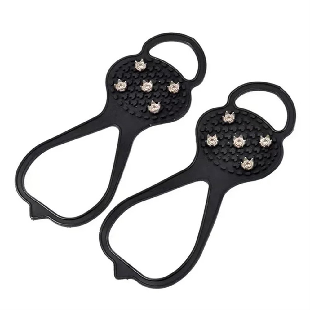 GAJUST Gourd Shaped Lightweight Snow Claw Nails Shoe Covers Snow Five-Tooth Crampon Outdoor Non-Slip Shoe Cover Rain Gear Household (Color : A Pair, Size : L)