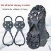 GAJUST Gourd Shaped Lightweight Snow Claw Nails Shoe Covers Snow Five-Tooth Crampon Outdoor Non-Slip Shoe Cover Rain Gear Household (Color : A Pair, Size : L) view 4