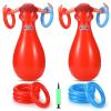 Arrowbash 2 Pcs Bull Inflatable Ring Toss Set Include 2 Inflatable Base 12 Rings for Western Cowboy Fiesta Rodeo Beach Pool Birthday Party Supplies view 1
