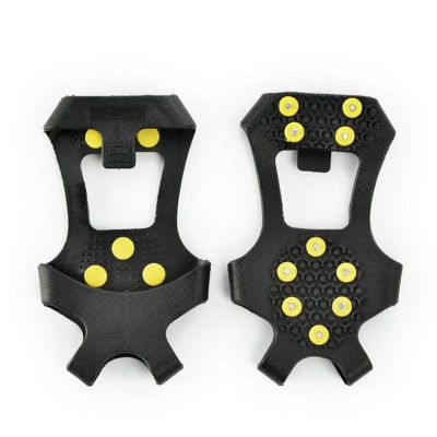 Outdoor Crampons 10-Tooth Anti-Skating Claws Ice Climbing Mountaineering Rock Climbing Snow Non-Slip Shoe Set Shoe Nail Grips (Color : S)