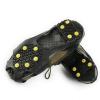 Outdoor Crampons 10-Tooth Anti-Skating Claws Ice Climbing Mountaineering Rock Climbing Snow Non-Slip Shoe Set Shoe Nail Grips (Color : S) view 3
