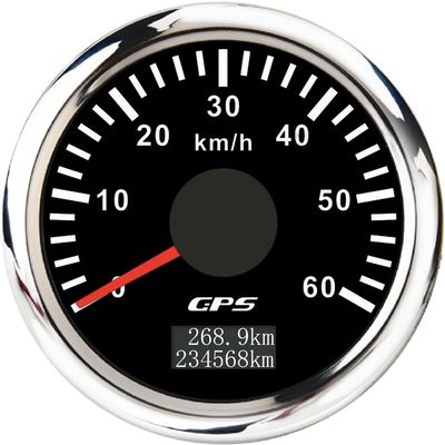 ELING 52mm Marine Boat Speedometer GPS 60km/h Gauge with Tripmeter 12V 24V for 7 Colors Backlight