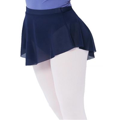 Daydance Navy Blue Teen Girls Ballet Skirt Womn Pull On Pointe Skirt for Dance, Gymnastics, Cheerleading