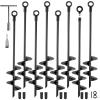 Fabulas Ground Anchors Heavy Duty, Swing Set Anchor Kit 18 Inch 8 Pack Screw in Earth Anchors Trampoline Stakes High Wind Metal Auger Anchor for Shed Tent Carports Securing Animals Camping Mobile Home view 1