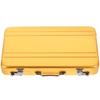 Tofficu Golden Mini Briefcase Metal Business Card Holder - Portable Aluminum Card Case for Professional Image, Large Capacity, Lightweight Miniature Briefcase for Business Meetings and Events view 1