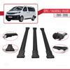 accessorypart Compatible with Opel Vivaro C 2019-2025 Fly Model Car Roof Rack Cross Bar Black Aluminium 3 Bars view 3