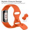 AK Sport Band Compatible with Fitbit Charge 6 Bands/Fitbit Charge 5 Bands Women Men, Classic Soft Replacement Straps Wristbands for Fitbit Charge 6/5 Advanced Fitness & Health Tracker (Orange,Large) view 4