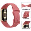 AK Sport Band Compatible with Fitbit Charge 6 Bands / Fitbit Charge 5 Bands Women Men, Classic Soft Replacement Straps Wristbands for Fitbit Charge 6 / 5 Advanced Fitness & Health Tracker (Coral view 3
