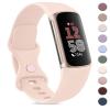 AK Sport Band Compatible with Fitbit Charge 6 Bands / Fitbit Charge 5 Bands Women Men, Classic Soft Replacement Straps Wristbands for Fitbit Charge 6 / 5 Advanced Fitness & Health Tracker (Light view 1