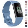 AK Sport Band Compatible with Fitbit Charge 6 Bands / Fitbit Charge 5 Bands Women Men, Classic Soft Replacement Straps Wristbands for Fitbit Charge 6 / 5 Advanced Fitness & Health Tracker (Senior view 1
