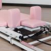 SwAcch Foldable Pilates Reformer Machine, Improve Core Strength and Balance, Improve Body Shape, Aluminum Foldable Pilates Machine Equipment for Home, Studio Workout,Pink view 4