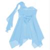 Rswnyirn Kids Flower Girls One Shoulder Party Dress Wedding Bridesmaid Pageant Party Asymmetrical Hem Gowns Light Blue 10 Years view 4