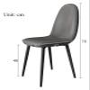 BytheM Chair Dining Kitchen Chairs,Comfortable Pu Upholstered Back Chair,Office Chair,Side Chairs for Living (Color : E) view 3