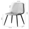BytheM Chair Dining Kitchen Chairs,Comfortable Pu Upholstered Back Chair,Office Chair,Side Chairs for Living (Color : C) view 3