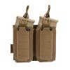 EXCELLENT ELITE SPANKER Tactical Open-Top Single/Double/Triple Molle Mag Pouch Tactical Bag Accessories Holder(Double Coyote Brown) view 1