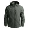 Men's Windproof Hoodies Jacket Lightweight Running Quick Dry Golf Coat Windbreaker Hood Hiking Travel Jackets (5X-Large,Military Green) view 1