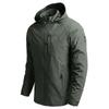 Men's Windproof Hoodies Jacket Lightweight Running Quick Dry Golf Coat Windbreaker Hood Hiking Travel Jackets (5X-Large,Military Green) view 2