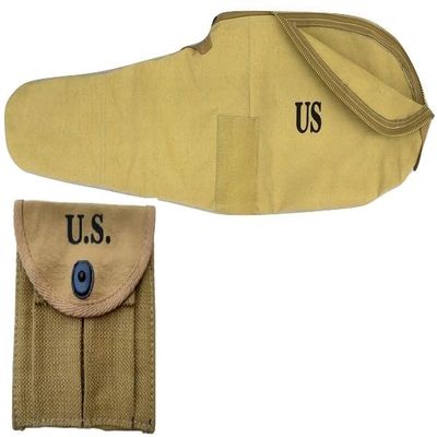 U.S Army WWII Carry Case Canvas Bag for M1 Carbine Case with Pouch