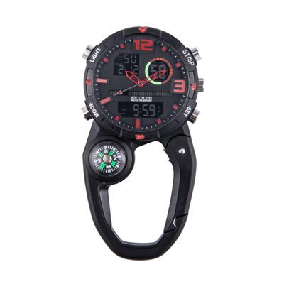 ZOVEDAIUG Clip on Digital Carabiner Watch Backpack Fob Belt Waterproof and Shockproof Pocket Clip-on Quartz Watch Glow in The Dark with Alarm Clock Date Week for Outdoor Sports (Style-3)
