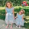 9th 10th Birthday Girl Outfit: Ninth Tenth Birthday Dress for Girls Cake Smash Toddler Boho Rainbow Princess Dresses Party Pageant Gown Kids Mini Tutu Skirt Photoshoot Blue Confetti 9-10 Years view 2