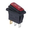 (30pcs) Ship Type Switch Button Switch KCD3 3-pin 2-Speed Boat Shaped Rocker Power Button 250V 15A Waterproof and dustproof Switch Power Button Switch (red with Light) view 1