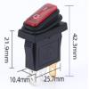 (30pcs) Ship Type Switch Button Switch KCD3 3-pin 2-Speed Boat Shaped Rocker Power Button 250V 15A Waterproof and dustproof Switch Power Button Switch (red with Light) view 2