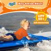 Boys Rash Guard Short Sleeve, Navy Blue and Orange UPF 50+ Sun Protection Rashguard Slim Fit Swim Shirt Fishing Surf Quick Dry Cool Beach Clothes for Toddler Youth Kids Size 2T view 2