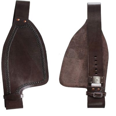 EQUIGEAR Horse Western Adult Tooled Leather Replacement Saddle Fender Pair Set for Roping Trail Barrel Pleasure Saddles with Belvin Buckles AS30