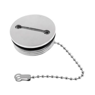 Fuel Tank Cap 1-1/2"(38mm) 316 Stainless Steel Polished Boat Deck Fill/Filler with Key Cap Marine Hardware for Boat Yacht Caravan Replacement Fuel Tank Cap Cover with Chain
