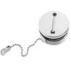 Fuel Tank Cap 1-1/2"(38mm) 316 Stainless Steel Polished Boat Deck Fill/Filler with Key Cap Marine Hardware for Boat Yacht Caravan Replacement Fuel Tank Cap Cover with Chain view 3